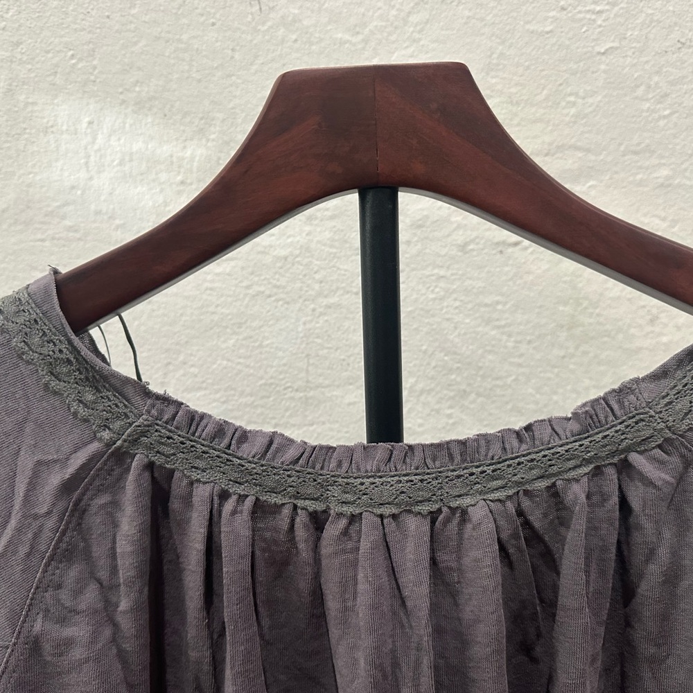 Mittoshop Slate Ruffle Button Blouse - Picture 9 of 10